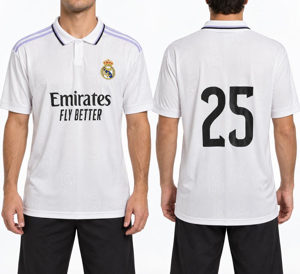 Adidas Real Madrid 2014/15 White Performance Knit Soccer Jersey Men's Est XL #25